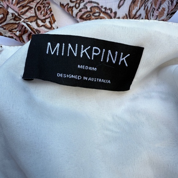 MINKPINK Paisley Ruffle Midi Dress Boho Style Size M - Picture 9 of 9
